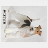 Niedlich Wire Fox Terrier Dog Foto Fleecedecke (Vorderseite (Horizontal))