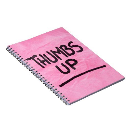 Niedlich wirft die Grafik Cool nach oben Notizblock (Rechte Seite)