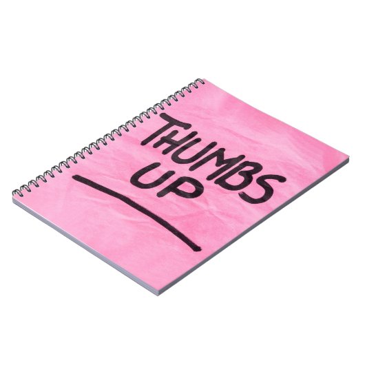 Niedlich wirft die Grafik Cool nach oben Notizblock (Linke Seite)