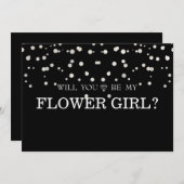 Niedlich wirst du mein Blumenmädchen sein Einladung (Vorne/Hinten)