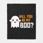 Niedlich wirst du mein Boo Ghost Halloween sein! L Fleecedecke (Vorderseite)