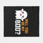Niedlich wirst du mein Boo Ghost Halloween sein! L Fleecedecke (Vorderseite (Horizontal))