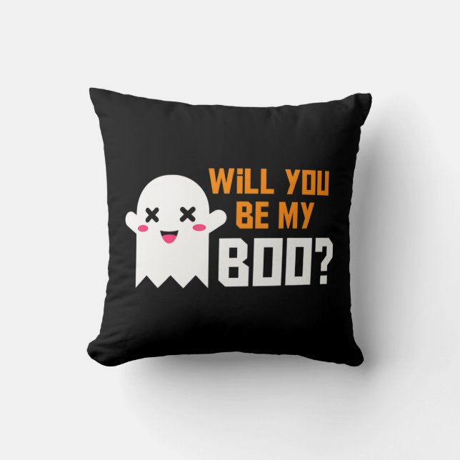 Niedlich wirst du mein Boo Ghost Halloween sein! L Kissen (Vorderseite)