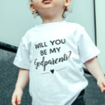 Niedlich wirst du meine Eltern sein Baby T-shirt<br><div class="desc">Frag das Paar,  das du will,  die Pateneltern deines Kindes zu sein,  mit diesem super niedlichen Baby-T - Shirt. Lassen Sie Ihr Baby das tragen und nutzen Sie es,  um die Frage "Werden Sie meine Pateneltern sein" zu Pop zu bringen!</div>