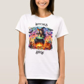 Niedlich Witch Stirring Cauldron T-Shirt (Vorderseite)