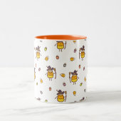 Niedlich Witchy Candy Mais Halloween Muster Zweifarbige Tasse (Mittel)