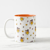 Niedlich Witchy Candy Mais Halloween Muster Zweifarbige Tasse (Links)