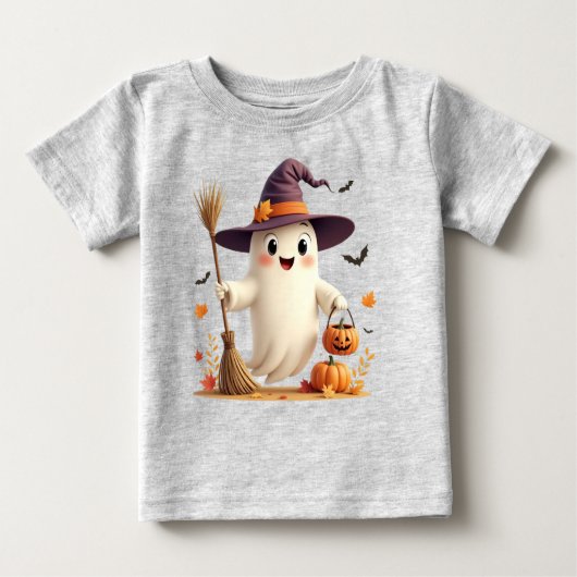 Niedlich Witchy Ghost Halloween Kleinkind T - Shir Baby T-shirt (Vorderseite)