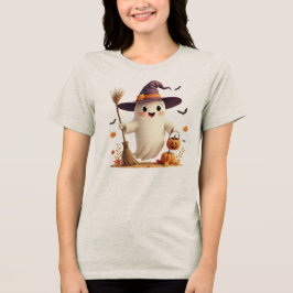 Niedlich Witchy Ghost Halloween Tri-Blend Shirt