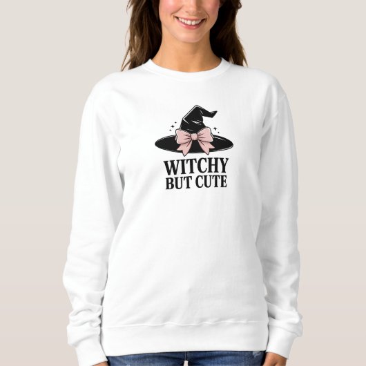 Niedlich Witchy Halloween Sweatshirt (Vorderseite)
