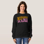 Niedlich Witchy Mama Mama Halloween Sweatshirt (Vorne ganz)