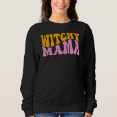 Niedlich Witchy Mama Mama Halloween Sweatshirt (Vorderseite)
