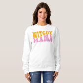 Niedlich Witchy Mama Mama Halloween Sweatshirt (Vorne ganz)