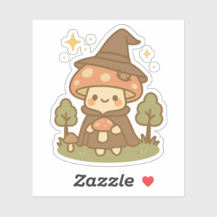 Niedlich Witchy Mushroom Aufkleber
