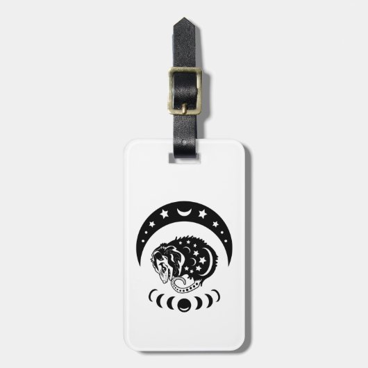 Niedlich Witchy Opossum Gepäckanhänger (Vorderseite vertikal)