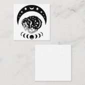Niedlich Witchy Opossum Quadratische Visitenkarte (Vorne/Hinten)