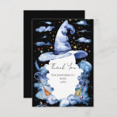 Niedlich Wizard Hat Baby Dusche Dankeskarte (Vorne/Hinten)