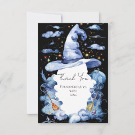 Niedlich Wizard Hat Baby Dusche Dankeskarte