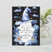 Niedlich Wizard Hat Baby Dusche Einladung (Stehend Vorderseite)