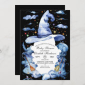 Niedlich Wizard Hat Baby Dusche Einladung (Vorne/Hinten)