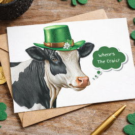 Niedlich, wo der Craic St. Patrick's Day ist Feiertagspostkarte