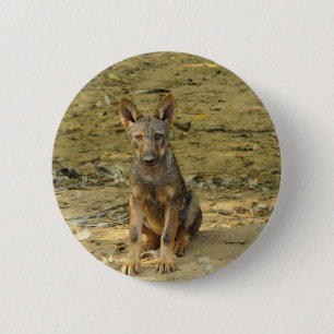 Niedlich Wolf Cub Button