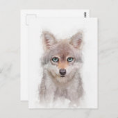Niedlich Wolf Cub Portrait Postkarte (Vorne/Hinten)
