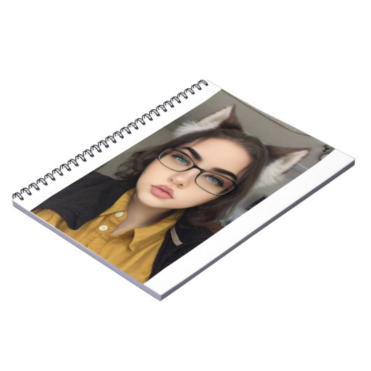 Niedlich Wolf Girl Journal Notizblock (Linke Seite)