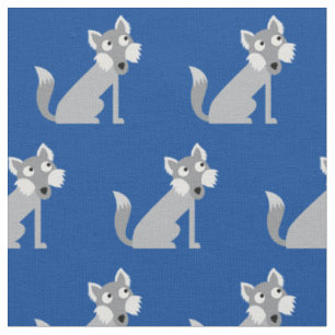 Niedlich Wolf Kid Baby Kinderzimmer Blue Stoff
