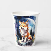 Niedlich Wolf Pup Baby Dusche Pappbecher (Vorderseite)