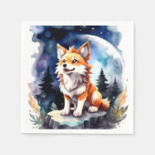 Niedlich Wolf Pup Baby Dusche Serviette (Vorderseite)