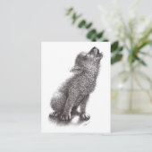 Niedlich Wolf Pup Postkarte (Stehend Vorderseite)