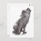 Niedlich Wolf Pup Postkarte (Vorne/Hinten)