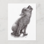 Niedlich Wolf Pup Postkarte (Vorderseite)