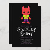 Niedlich Wolfman Modern Minimalistisch Halloween Einladung (Vorne/Hinten)