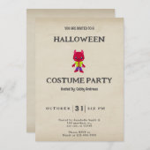 Niedlich Wolfman Vintag Halloween Einladung (Vorne/Hinten)