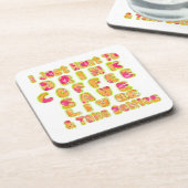 Niedlich wollte ich nur zu trinken Kaffee Rett Leb Untersetzer (Linke Seite)