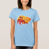 Niedlich Womens Cartoon Hermit Crab T-Shirt (Vorderseite)