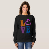Niedlich Womens Liebe Sweatshirt Design Hipster Ch (Vorne ganz)