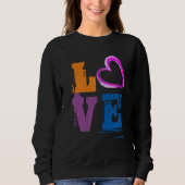 Niedlich Womens Liebe Sweatshirt Design Hipster Ch (Vorderseite)