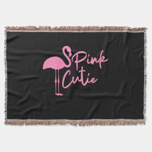 Niedlich Womens Pink Flamingo | Rosa Niedlich | Fl Decke (Vorderseite)