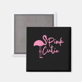Niedlich Womens Pink Flamingo | Rosa Niedlich | Fl Magnet (Vorderseite/Rückseite)
