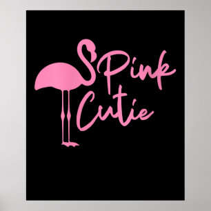 Niedlich Womens Pink Flamingo Rosa Niedlich Fl Poster