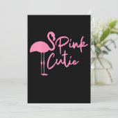 Niedlich Womens Pink Flamingo | Rosa Niedlich | Fl Save The Date (Stehend Vorderseite)