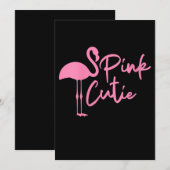 Niedlich Womens Pink Flamingo | Rosa Niedlich | Fl Save The Date (Vorne/Hinten)
