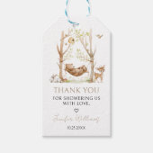 Niedlich Woodland Animals Kinderdusche Danke Geschenkanhänger (Vorderseite)
