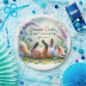 Niedlich Woodland Baby Fox Babydusche Pappteller (Party)