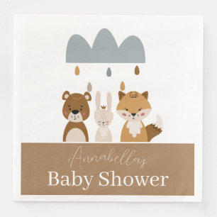 Niedlich Woodland Boho Baby Animes Serviette