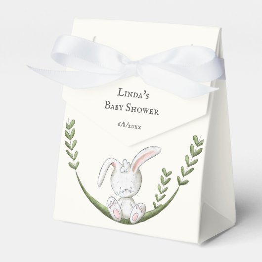 Niedlich Woodland Bunny Baby Dusche Geschenkschachtel (Vorderseite)