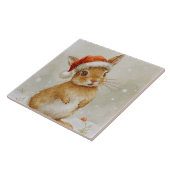 Niedlich Woodland Christmas Bunny Fliese (Seite)